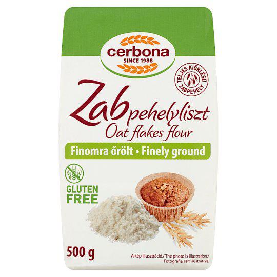 Cerbona gluténmentes finomra őrölt zabpehelyliszt 500 g