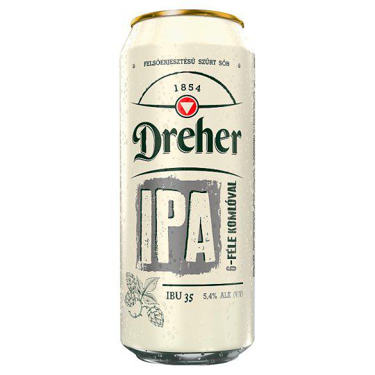 Dreher IPA felsőerjesztésű szűrt sör 6-féle komlóval 5,4% 0,5 l