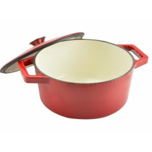 ÖNTÖTTVAS LÁBAS ZOMÁNCOZOTT 24 CM 4 LITERES PIROS