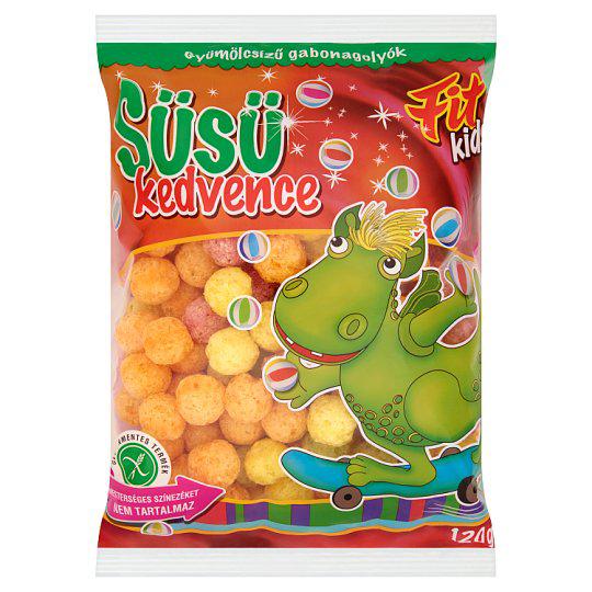 Fit Kids Bobo Kedvence gluténmentes, extrudált, gyümölcsízű gabonagolyók 120 g