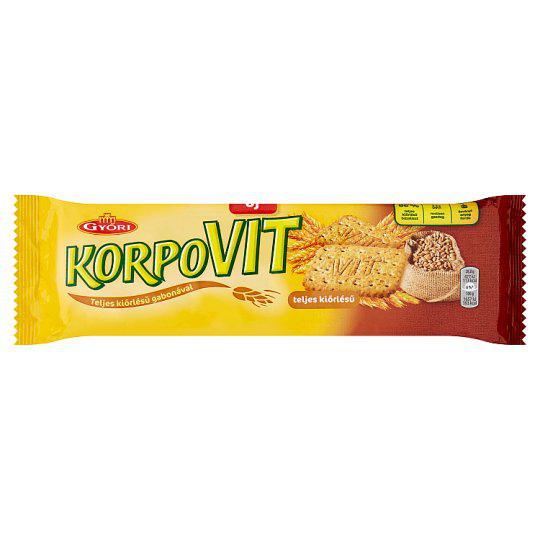 Győri Korpovit ropogós, édes keksz teljes kiőrlésű gabonával 174 g