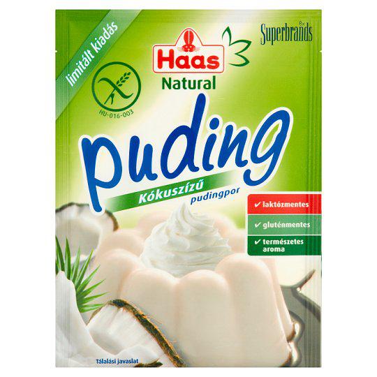 Haas Natural kókuszízű pudingpor 40 g