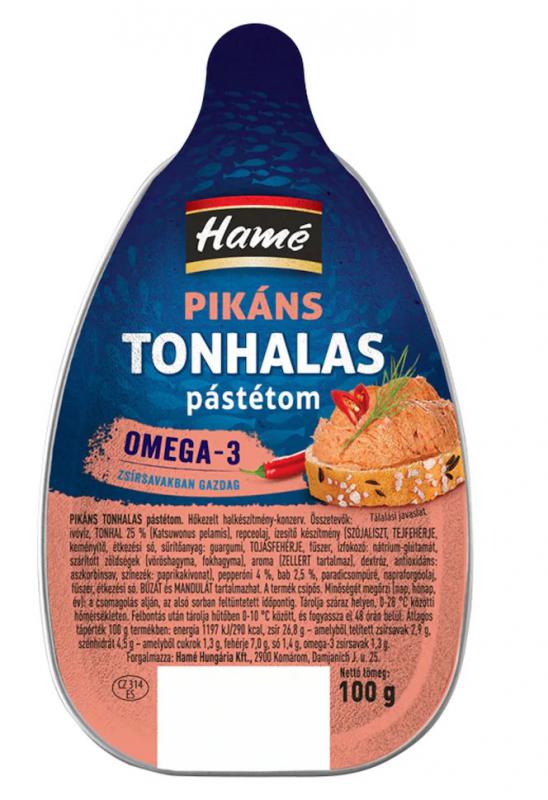 Hamé pikáns tonhalas pástétom 100 g