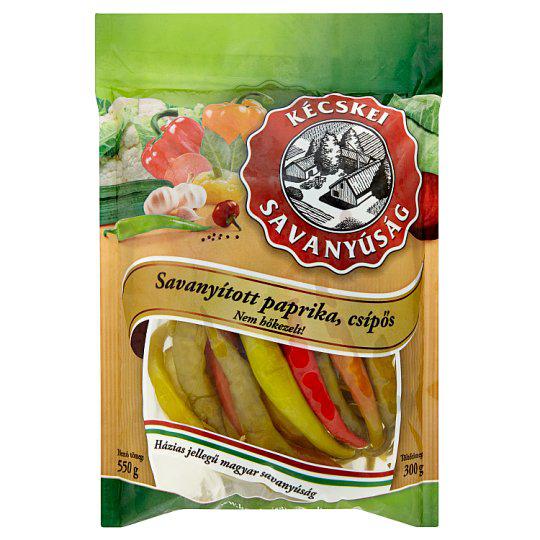 Kécskei Savanyúság csípős, savanyított paprika 550 g