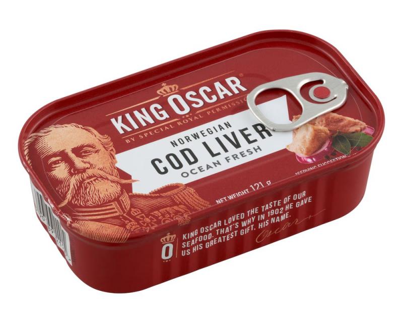 King Oscar tőkehalmáj saját olajában 121 g