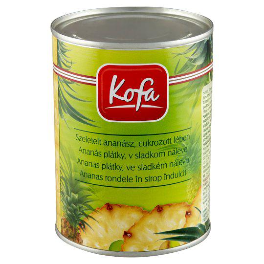 Kofa szeletelt ananász cukrozott lében 565 g
