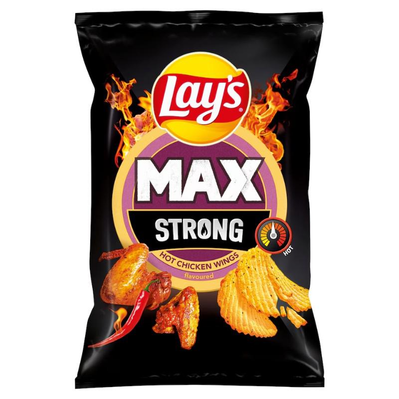 Lay's Max Strong burgonyachips csípős húsos jellegű ízesítéssel 120 g