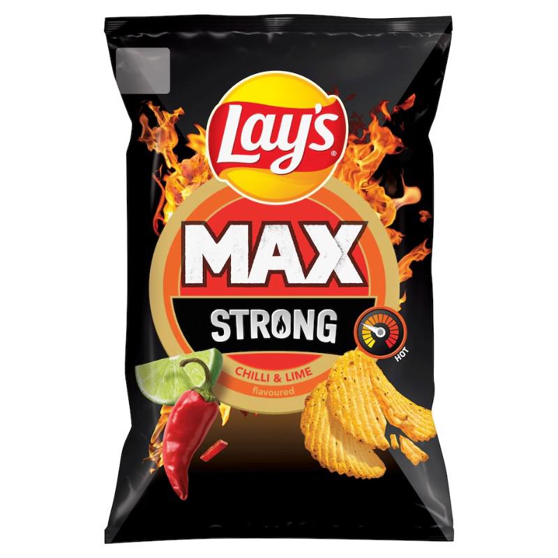 Lay's Strong csípőspaprika- és limeízű burgonyachips 250 g