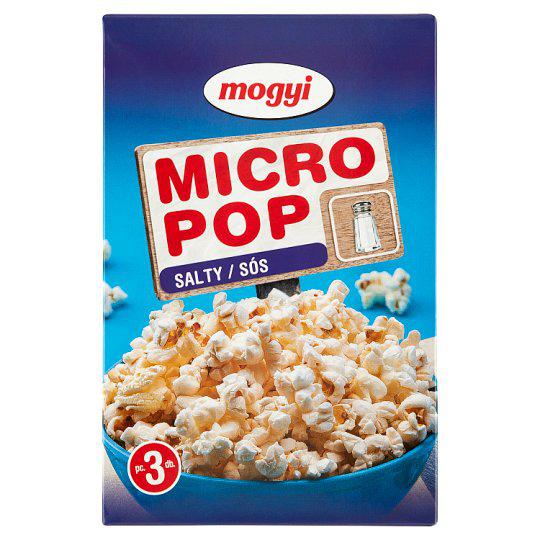 Mogyi Micro Pop sós, mikrohullámú sütőben elkészíthető pattogatni való kukorica 3 x 100 g