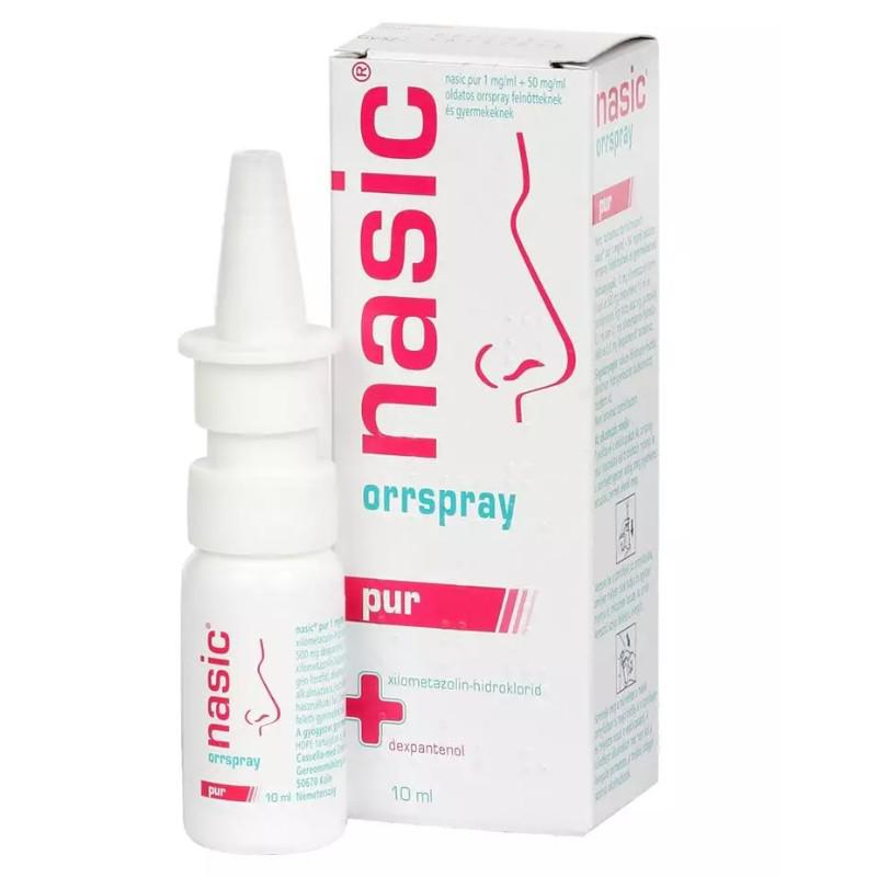 Nasic Pur 1 mg+50 mg/ml oldatos orrspray felnőtt/gyermek 10ml