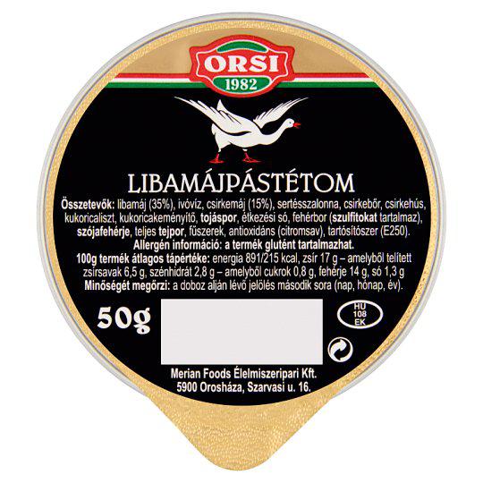 Orsi libamájpástétom 50 g