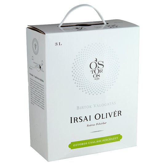 Ostorosbor Bag-In-Box Felső Magyarországi Irsai Olivér száraz fehérbor 11,5% 3 l