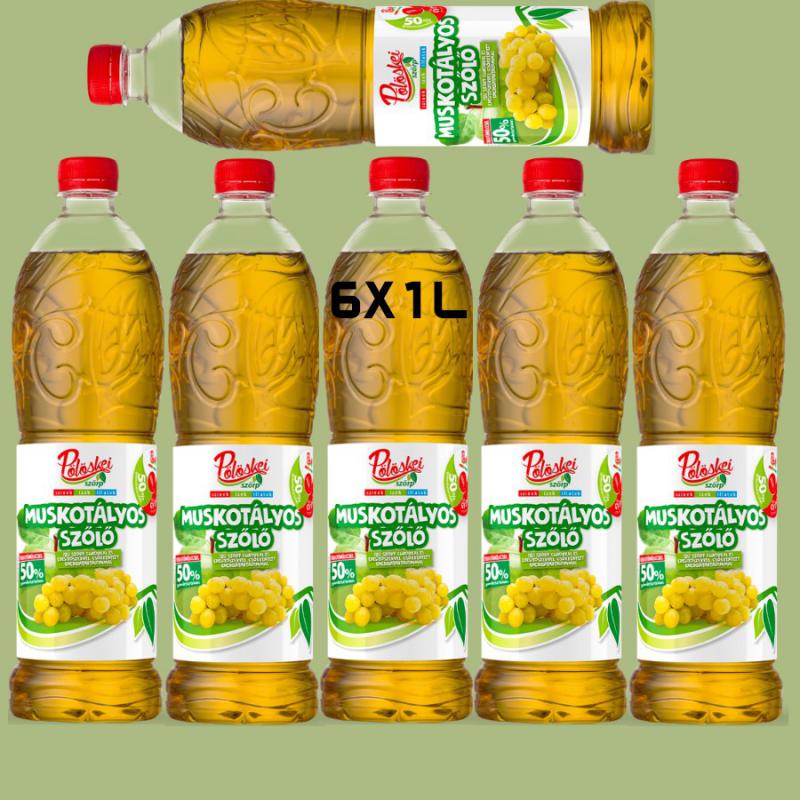 Pölöskei Muskotályos szőlő ízű szörp 6x1Literes