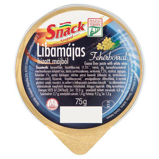 Snack Szeged libamájas hízott májból fehérborral 75 g