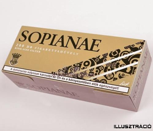 Sopianae cigarettahüvely aktív szenes szűrővel 200 db