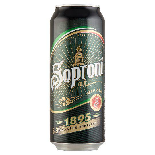 Soproni 1895 minőségi világos sör 5,3% 0,5 l doboz