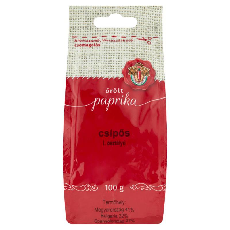 Szegedi Paprika I. osztályú csípős őrölt paprika 100 g