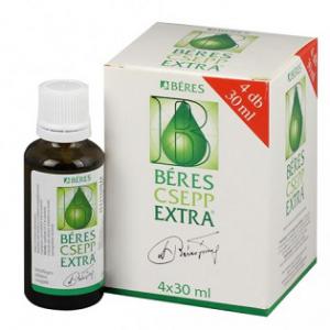 Béres Csepp Extra belsőleges oldatos cseppek 4x30ml