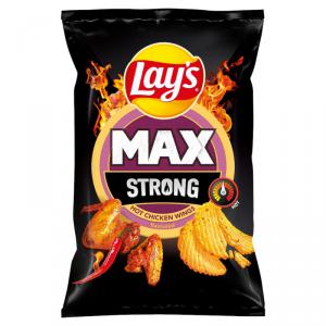 Lay's Max Strong burgonyachips csípős húsos jellegű ízesítéssel 120 g