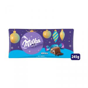 Milka Oreós tejcsokoládé szaloncukor tejes krémtöltelékkel és kakaós kekszdarabokkal 245g