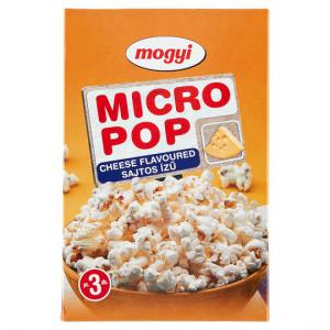 Mogyi Micro Pop sajtos ízű, mikrohullámú sütőben elkészíthető pattogatni való kukorica 3 x 100 g