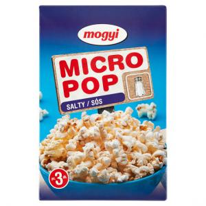 Mogyi Micro Pop sós, mikrohullámú sütőben elkészíthető pattogatni való kukorica 3 x 100 g