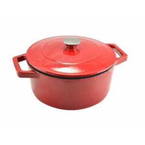 ÖNTÖTTVAS LÁBAS ZOMÁNCOZOTT 28CM 7 LITERES PIROS