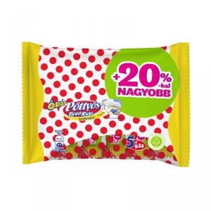 Pöttyös Óriás Túró Rudi madártejízű túródesszert fehér bevonattal 5 x 62 g (310 g)