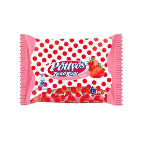 Pöttyös Túró Rudi desszertkészítmény kakaós étbevonattal, epres töltelékkel 6 x 30 g (180 g)