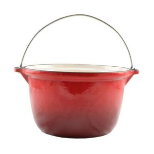 ZOMÁNCOZOTT ÖNTÖTTVAS BOGRÁCS 5 LITERES PIROS