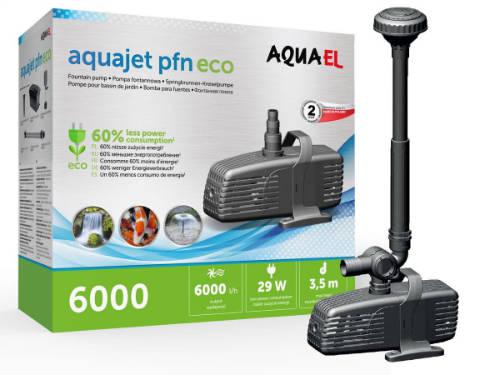 AquaEl AquaJet PFN-6000 ECO - kerti szívattyú (energiahatékony) kerti tavakba, szökőkutakba (29W)