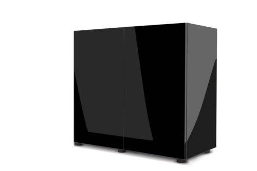 AquaEl Cabinet Glossy Black - szekrény (fényes,fekete) 80x35 (mélység ajtóval) x73