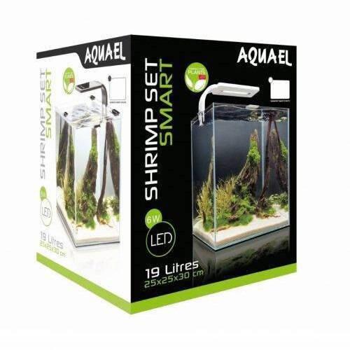 Aquael Shrimp Set Smart Day&Nnight; 19 white - Nano akvárium (fehér) garnélarákoknak és kisebb halaknak (25x25x30cm)