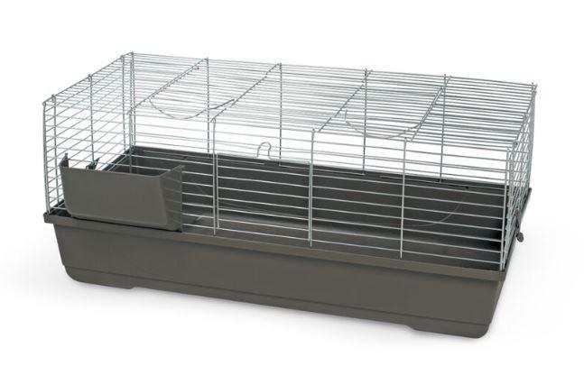 BALDO KRÓM 120 FLAT NYÚL KETREC 118X 59X 46CM . SÖTÉTKÉK SZÍNŰ ALJ, LAPRASZERELT KISÁLLAT KETREC KRÓMOZOTT