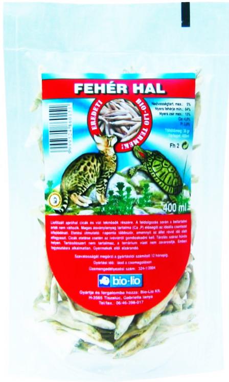 BIO-LIO FEHÉR HAL 400ML 32G TEKNŐSNEK ÉS MACSKÁNAK