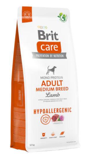 Brit Care 12kg Hypo Adult Med Br Lamb  Mono Protein Hypoallergenic Gabonás Csirkementes