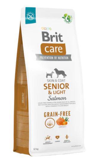 BRIT CARE 12KG SKINCOAT SENIOR&LIGHT; SALMON 8926 B GF GABONAMENTES CSIRKEMENTES SZÁRAZTÁP KUTYA