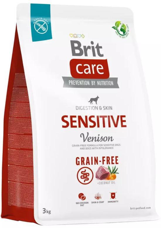 BRIT CARE 3KG DIGSKIN SENS VENISON