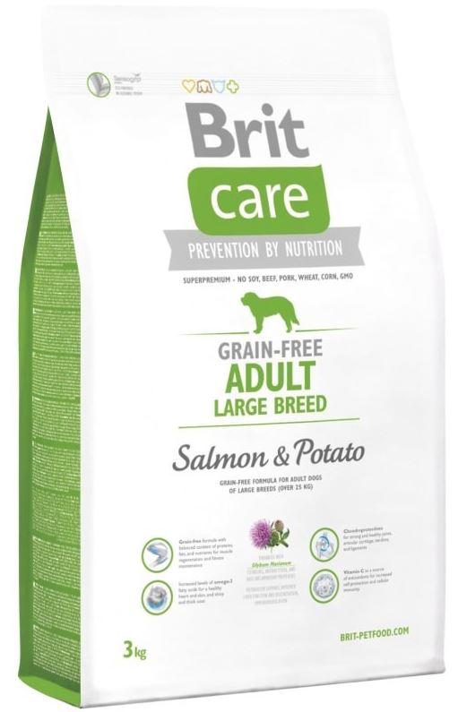 BRIT CARE 3KG SKIN&COAT; ADULT LBR SALMON&POTATO;