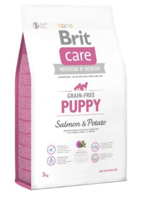 BRIT CARE 3KG SKINCOAT PUPPY SALMON GF POTATO SZÁRAZTÁP KUTYA