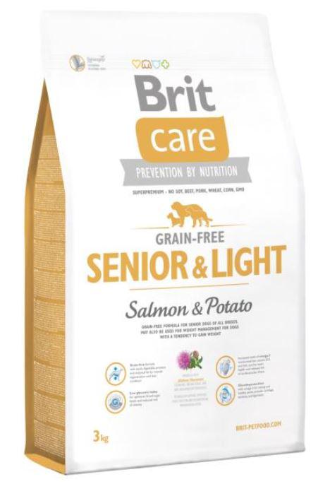 BRIT CARE 3KG SKINCOAT SENIORLIGHT SALM POTATO