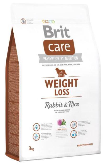 Brit Care 3kg Weight Loss Rabbit HIPOALLERGÉN RIZSES NYÚLHÚS ÖSSZETÉTEL TÚLSÚLYOS KUTYÁK SZÁMÁRA