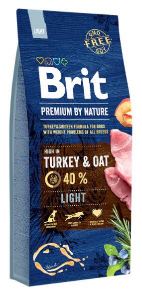 BRIT PREMIUM 15KG LIGHT TURKEY 26604 SZÁRAZTÁP KUTYA