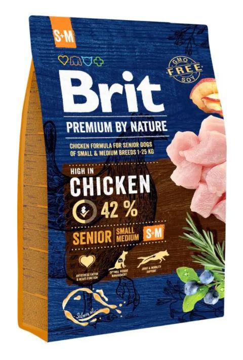 BRIT PREMIUM 3KG SENIOR SMALL MEDIUM SZÁRAZTÁP KUTYA