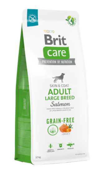 BRITCARE 12KG SKIN&COAT; ADULT LB SALMON 8896 VZÖLD SALMON GABONAMENTES SZÁRAZTÁP KUTYA