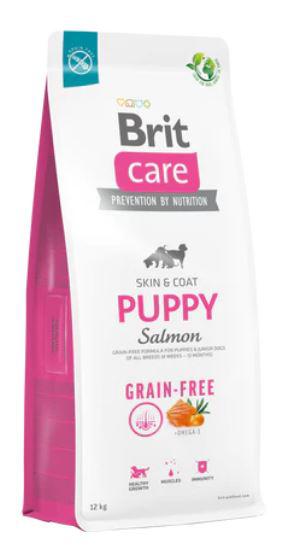 BRITCARE 12KG SKINCOAT GF PUPPY SALMON 8803 RÓZSA GABONAMENTES CSIRKEMENTES SZÁRAZTÁP KUTYA