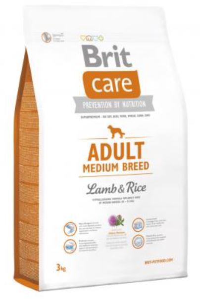 BRITCARE 3KG MP ADULT MED BR LAMB HYPOALLERGENIC MEDIUM BREED MONO PROTEIN SZÁRAZTÁP KUTYA