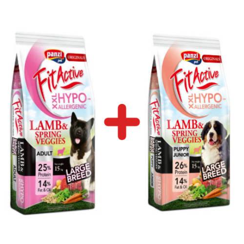 CSOMAGAKCIÓ: 1 db FitActive ORIGINALS Puppy & Junior Large Breed 15 kg + 1 db FitActive ORIGINALS Adult Large Breed 15 kg