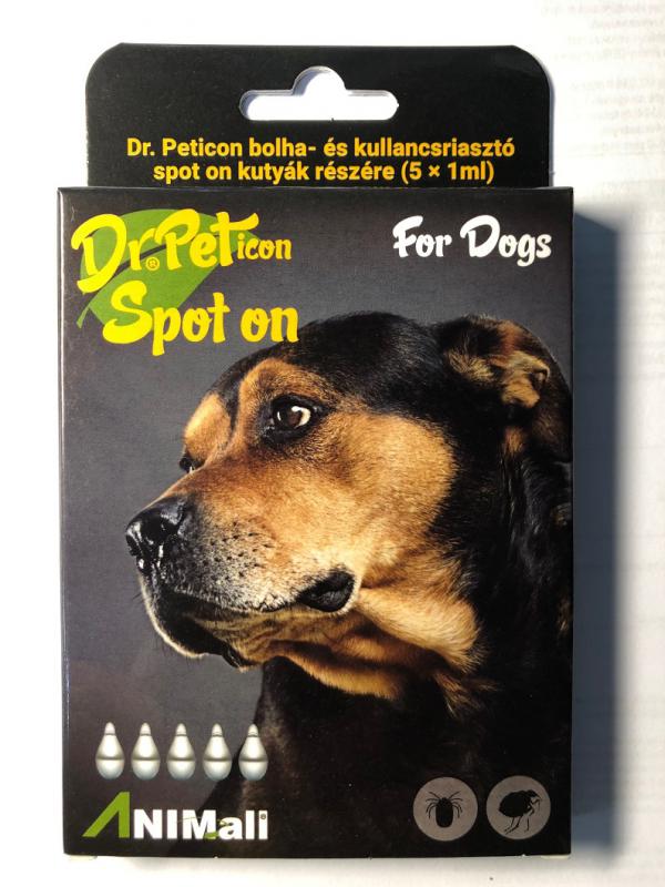 DR.PETICON SPOT ON KUTYA 5X1ML BOLHA ÉS KULLANCS ELLEN