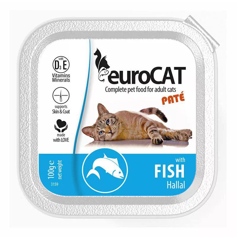 EURO CAT ALUTÁLKA PATÉ 100G HALAS